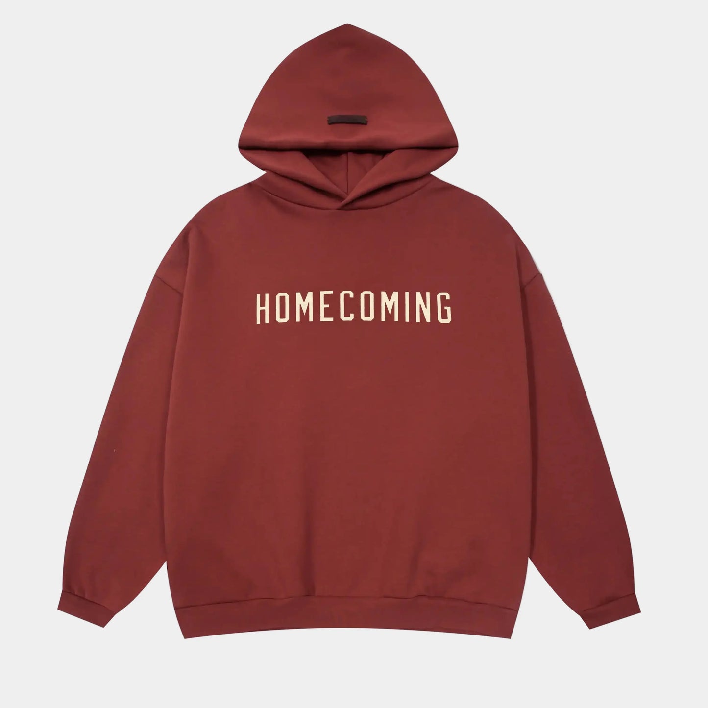 essentials dark chestnut hoodie relaxed fit streetwear