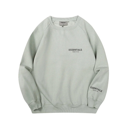 Cement Gray Essentials Sweatshirt, Clean Streetwear Fit