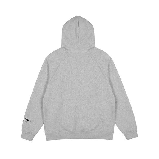 essentials gray hoodie soft fleece pullover casual