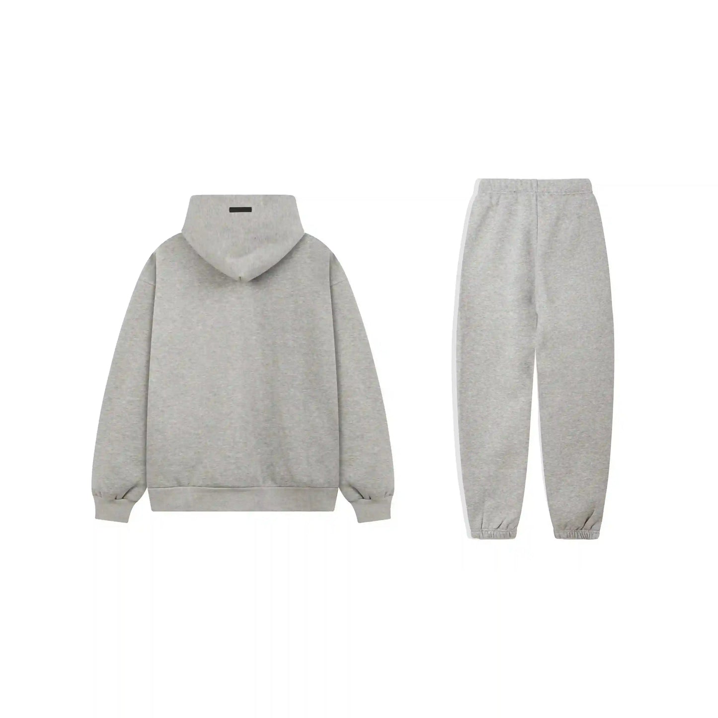 Fear of God Essentials Dark Heather Oatmeal hoodie set hoodie and jogger set