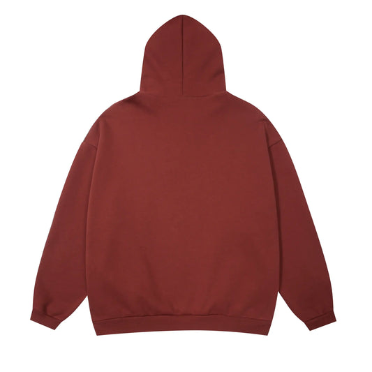 essentials dark chestnut hoodie soft fleece pullover casual