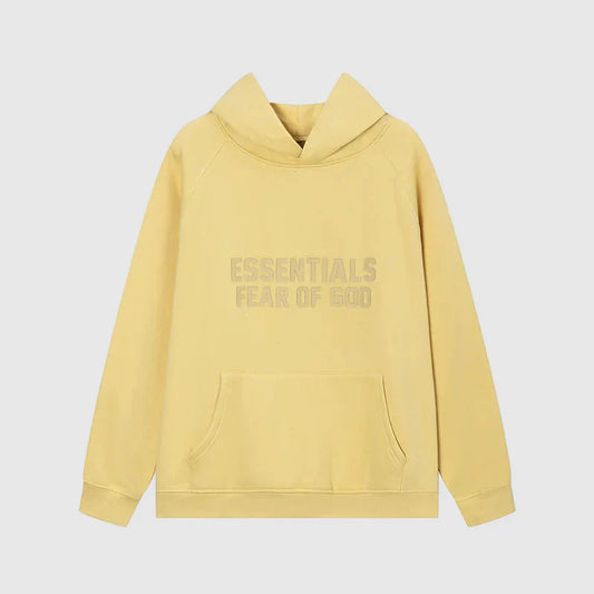 essentials garden yellow hoodie relaxed fit streetwear