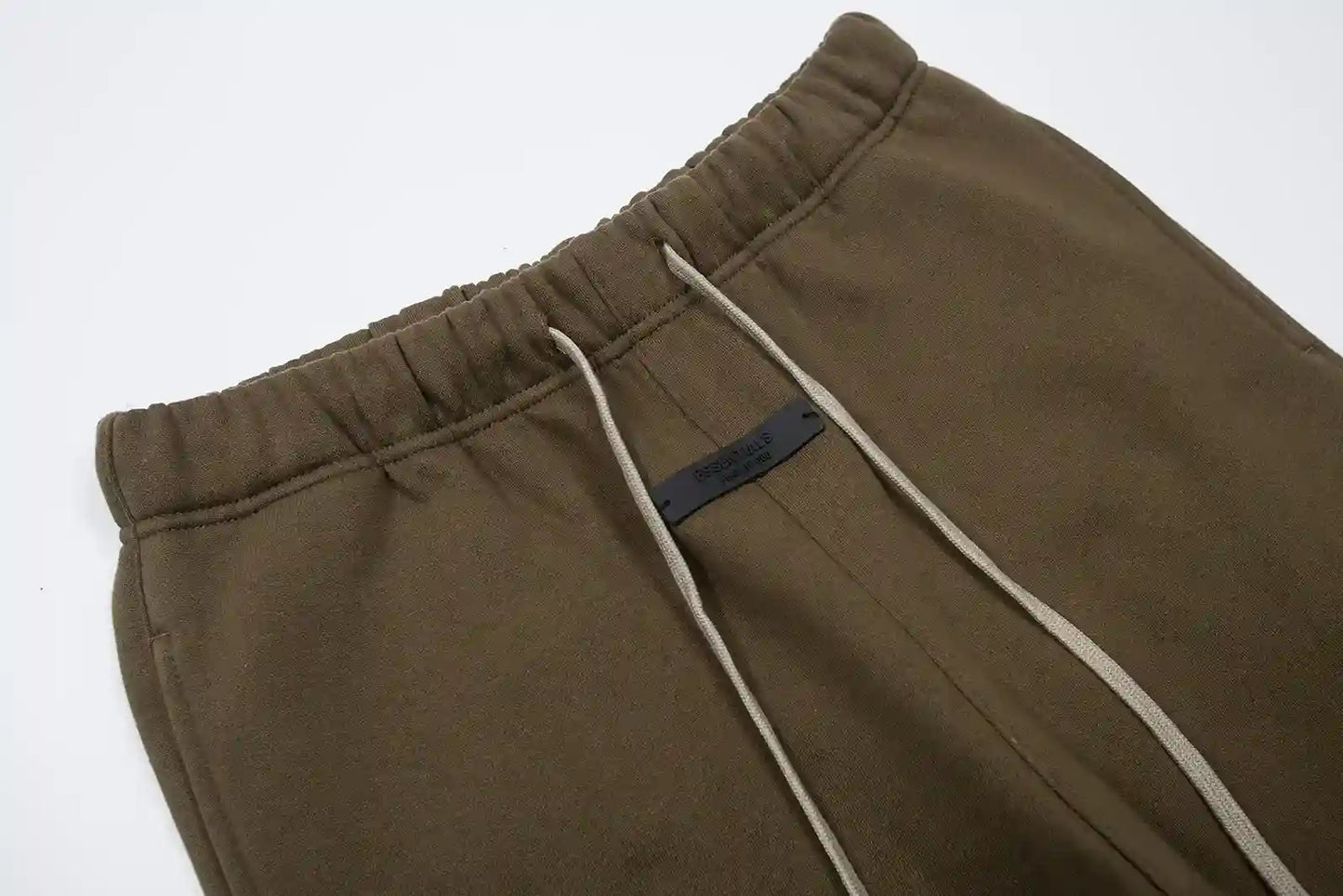 Premium fleece fabric detail on woodland sweatpants by Fear of God