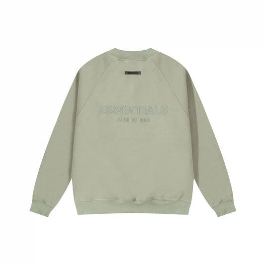 essentials ash grey crewneck sweatshirt soft fleece casual