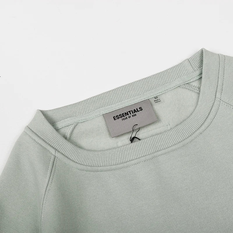 Cement Gray Essentials Sweatshirt, Clean Streetwear Fit