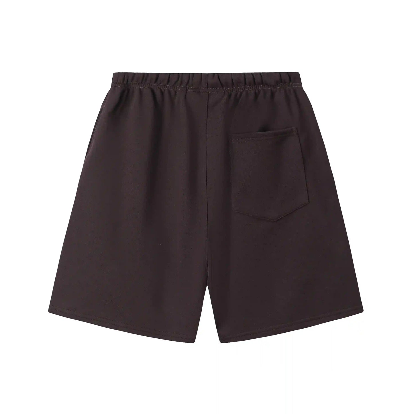 Fear of God Essentials Congo Brown fleece shorts with tonal logo and relaxed streetwear fit