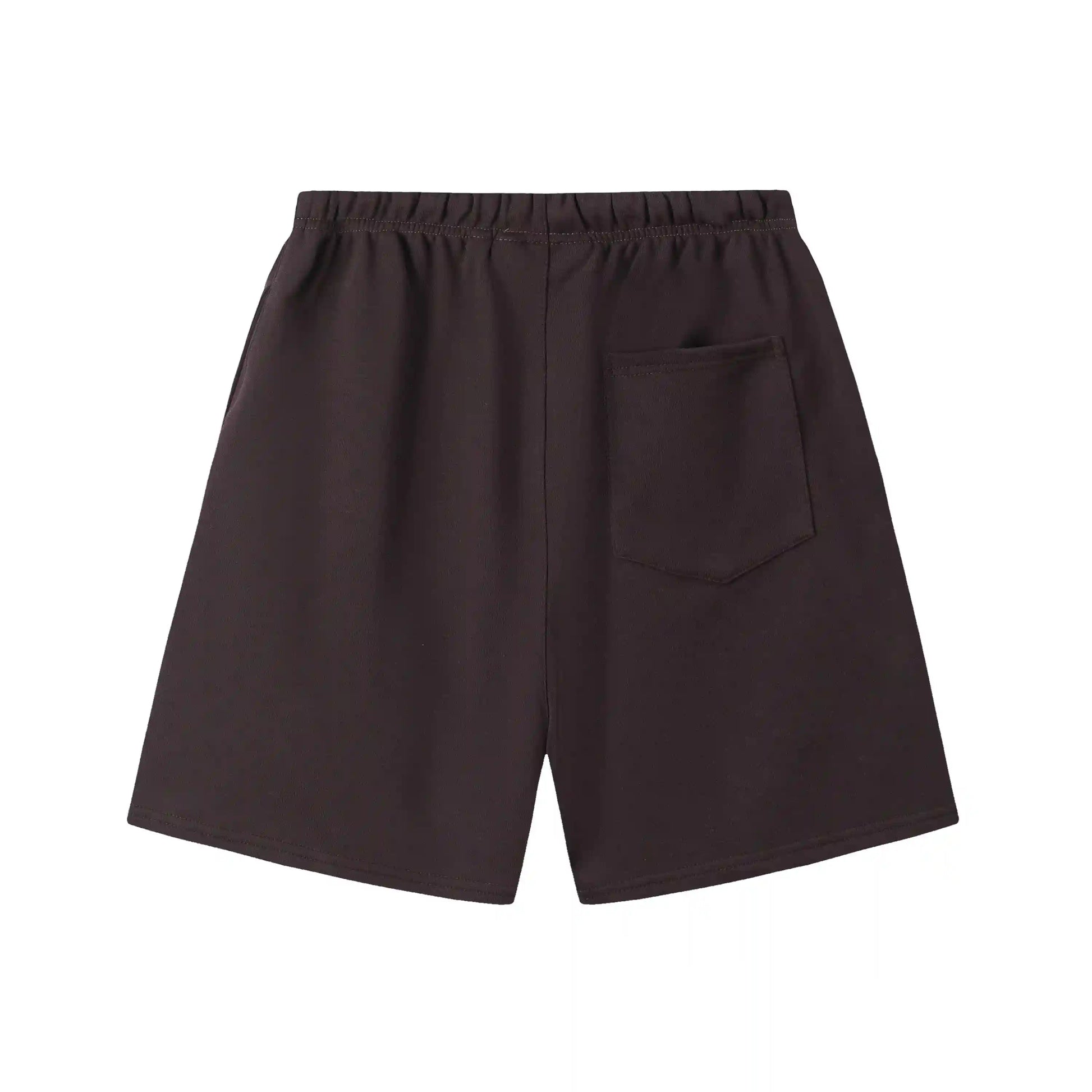 Fear of God Essentials Congo Brown fleece shorts with tonal logo and relaxed streetwear fit