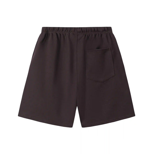 Fear of God Essentials Congo Brown fleece shorts with tonal logo and relaxed streetwear fit