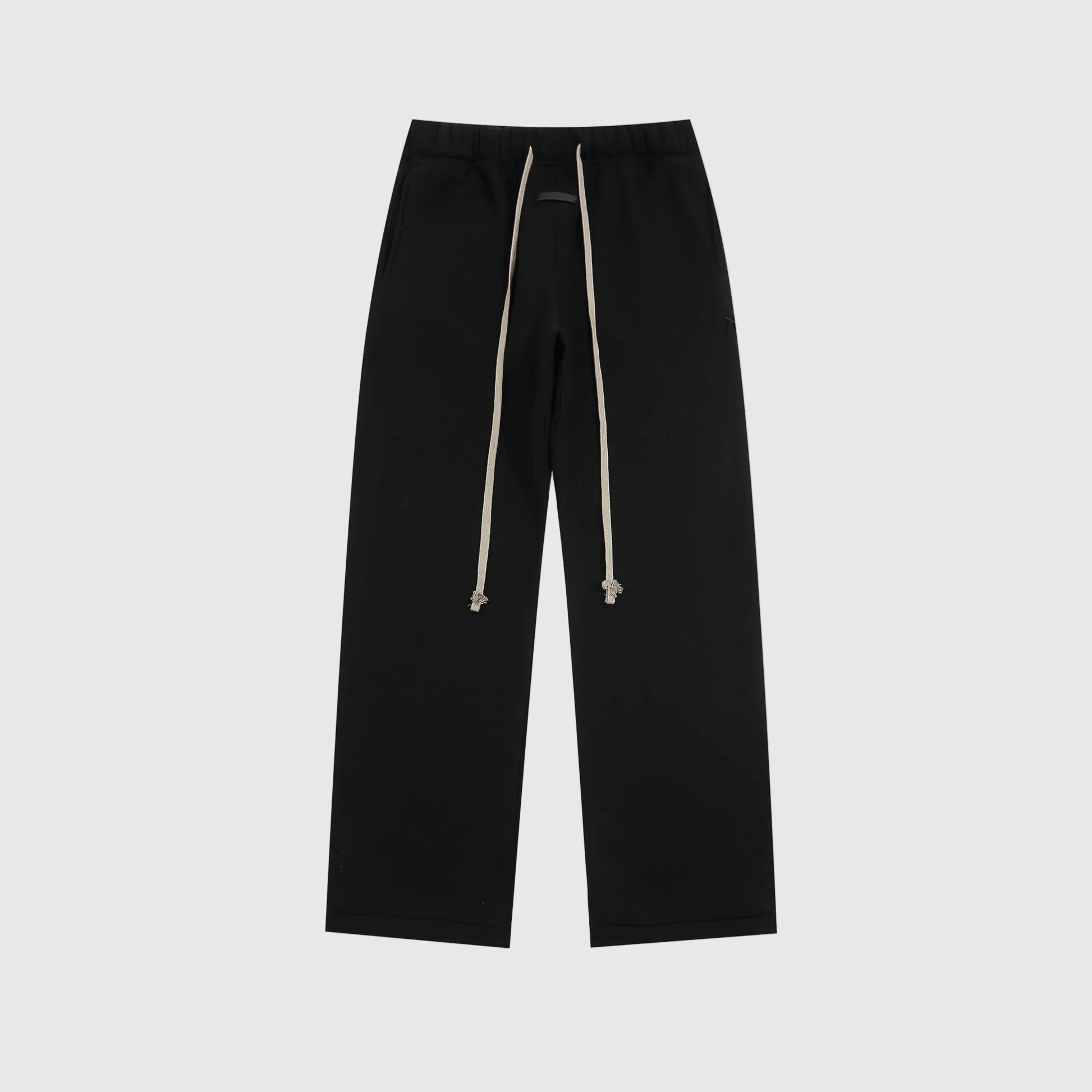 Premium fleece fabric detail on black sweatpants by Fear of God