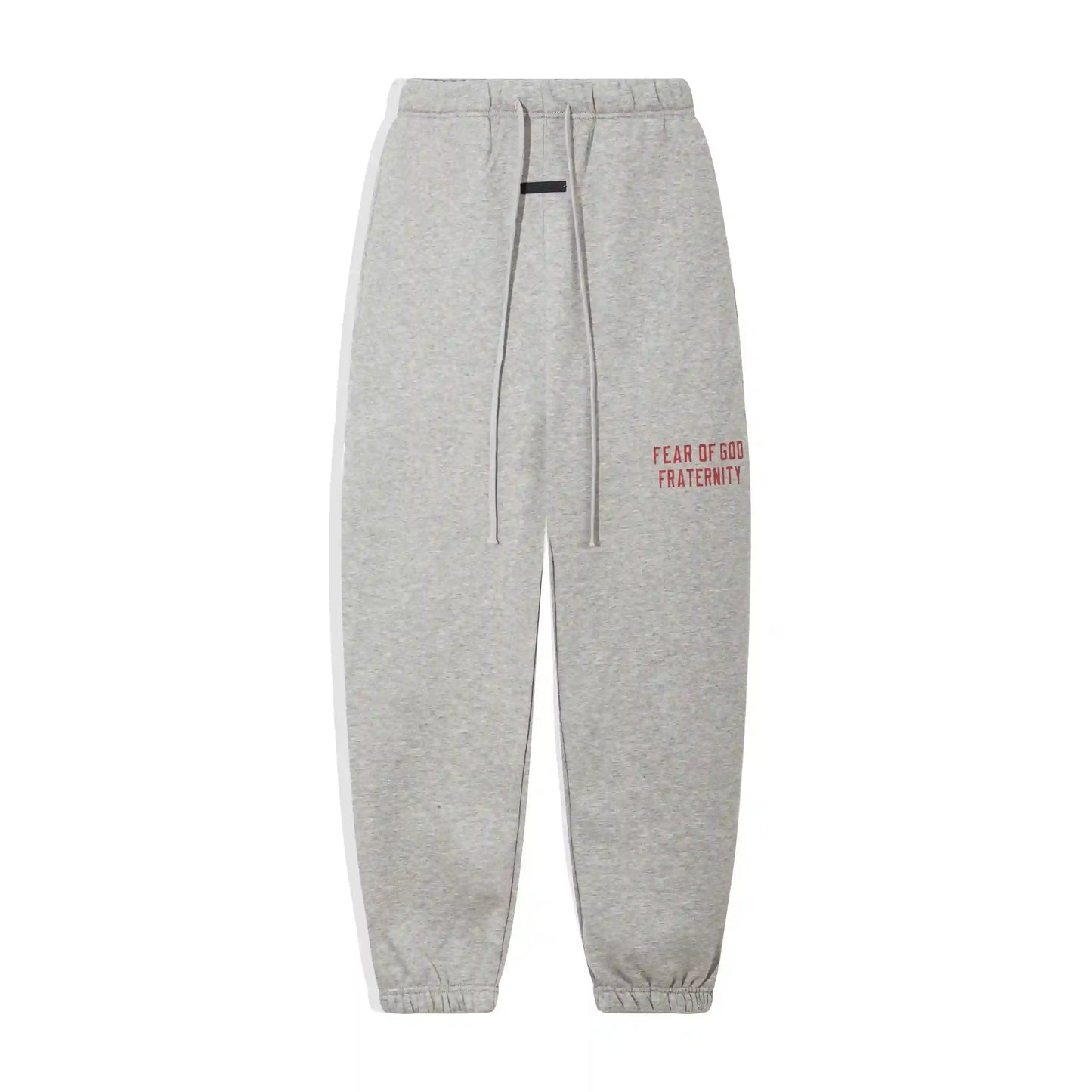 Essentials Dark Heather Oatmeal Hoodie Set back view – Fear of God set