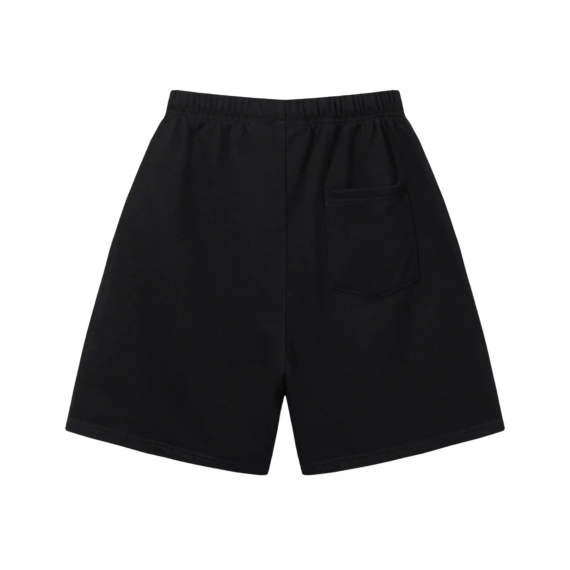 Fear of God Essentials Black fleece shorts relaxed fit side view