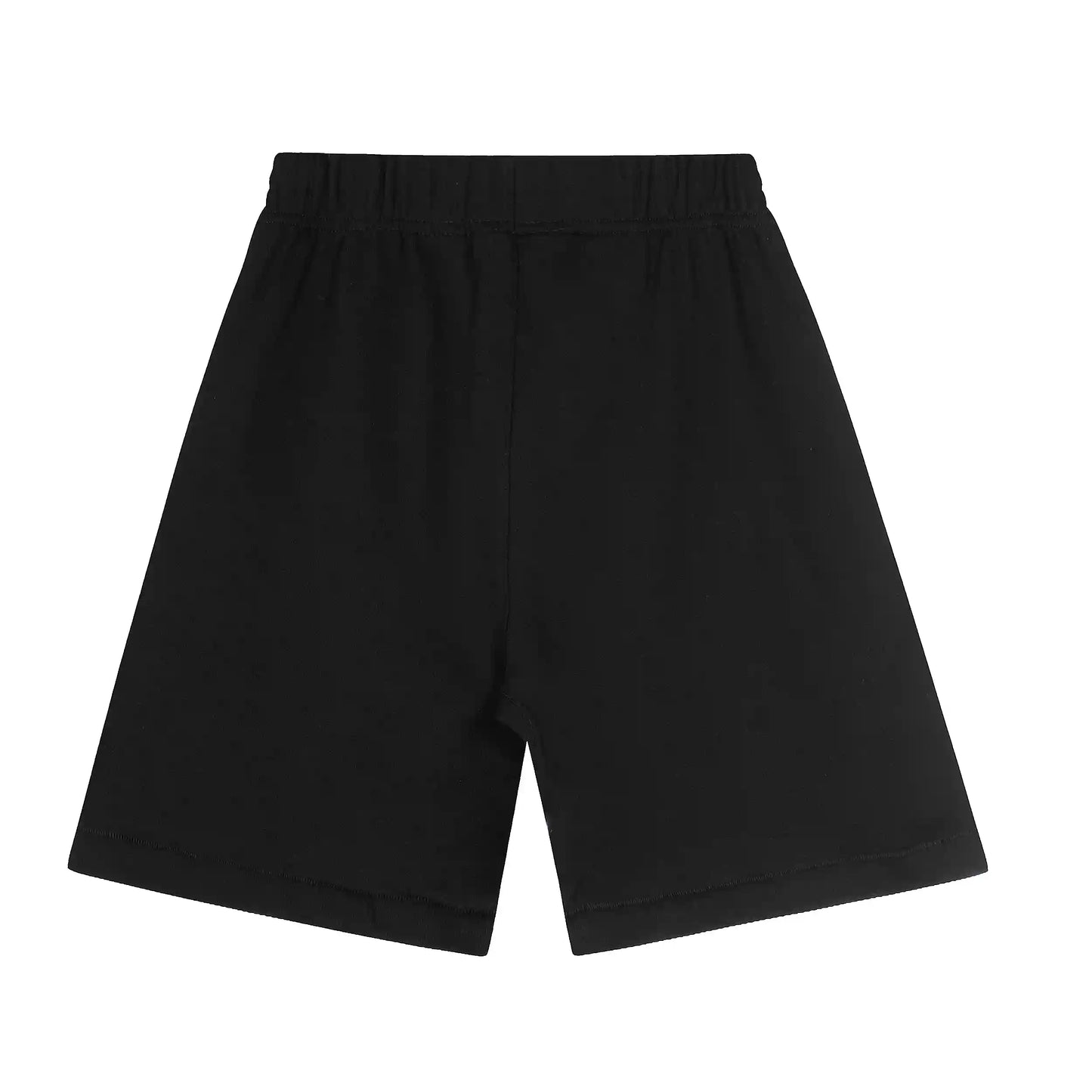 Fear of God Essentials Black fleece shorts relaxed fit side view