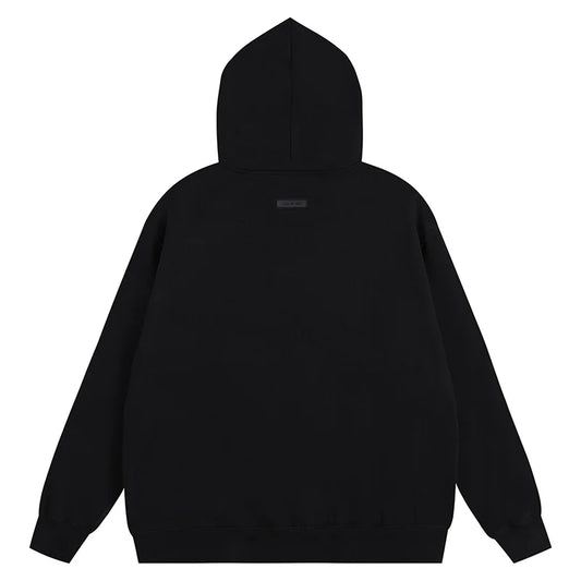 essentials black hoodie fleece pullover casual