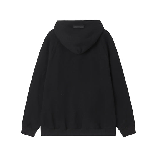essentials black hoodie soft fleece pullover casual