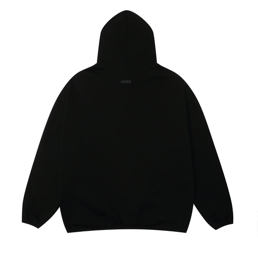essentials black hoodie soft fleece pullover casual
