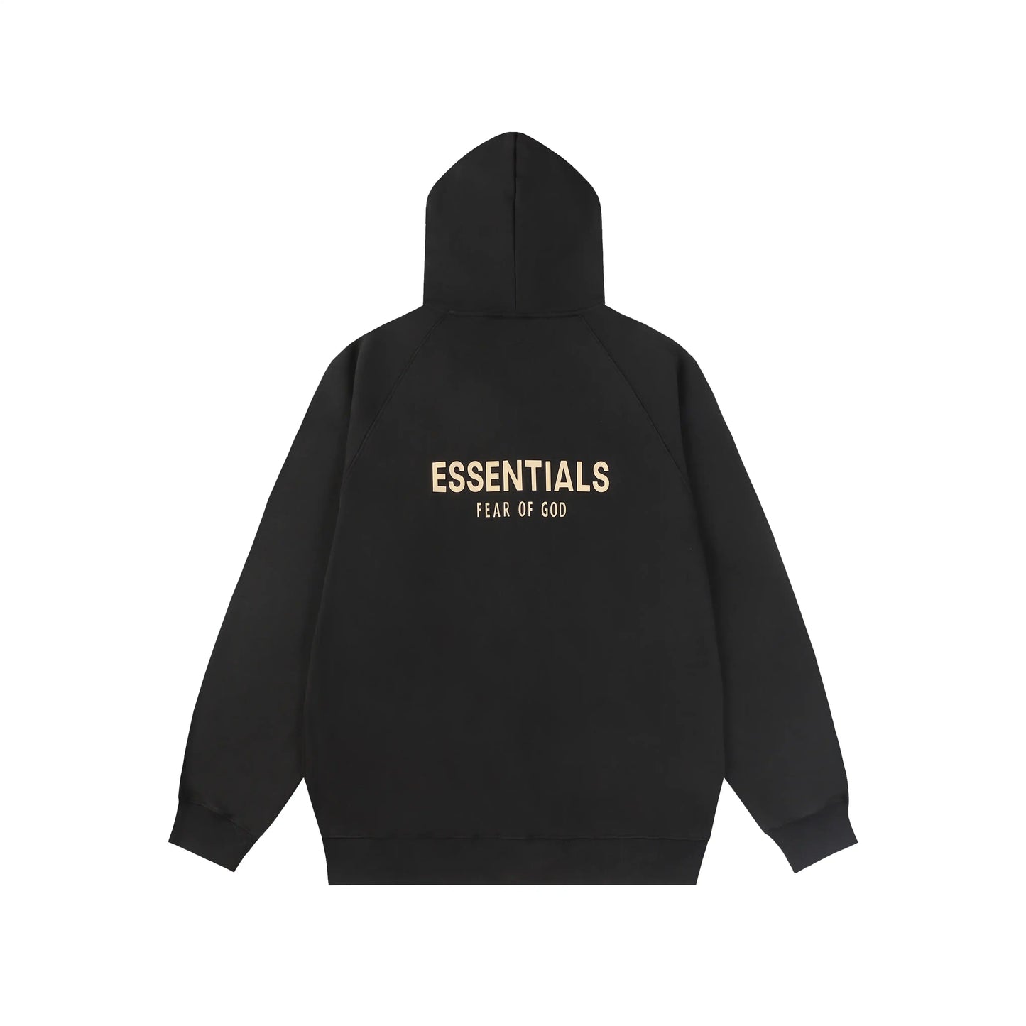 essentials black zip hoodie fleece pullover casual