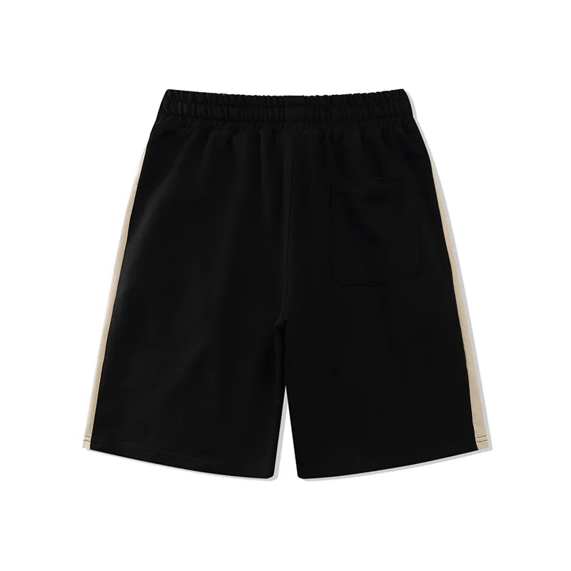 Fear of God Essentials Black fleece shorts relaxed fit side view