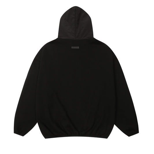 essentials black hoodie soft fleece pullover casual