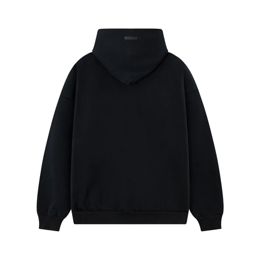 Fear of God Essentials Black Hoodie | Signature Black Pullover Essentials Hoodie