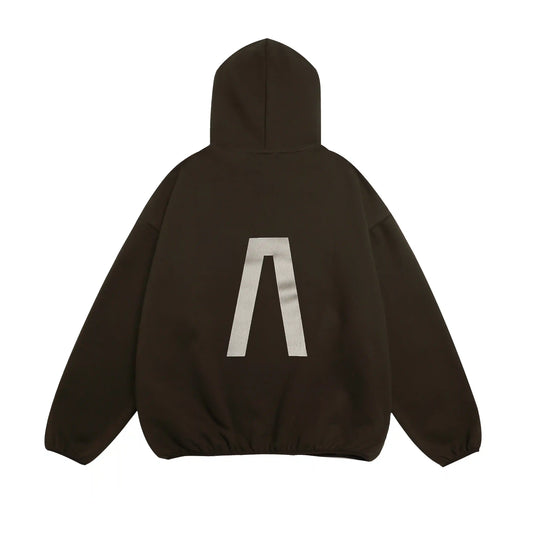 essentials brown hoodie soft heavyweight fleece
