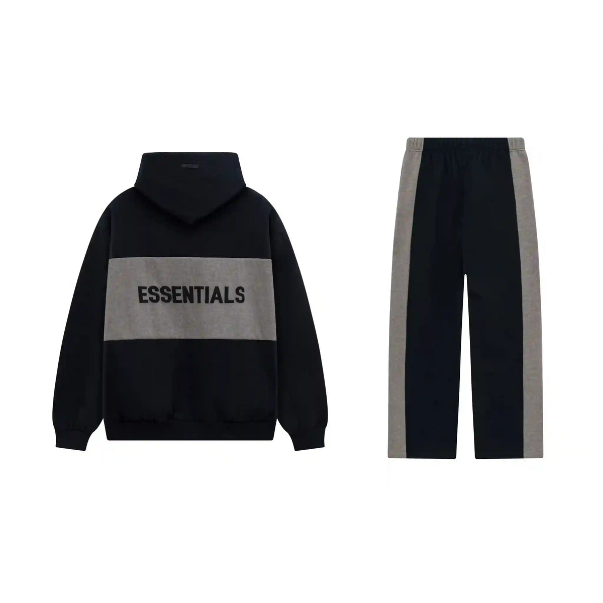 Black Essentials Tracksuit Pullover – Midnight Edit