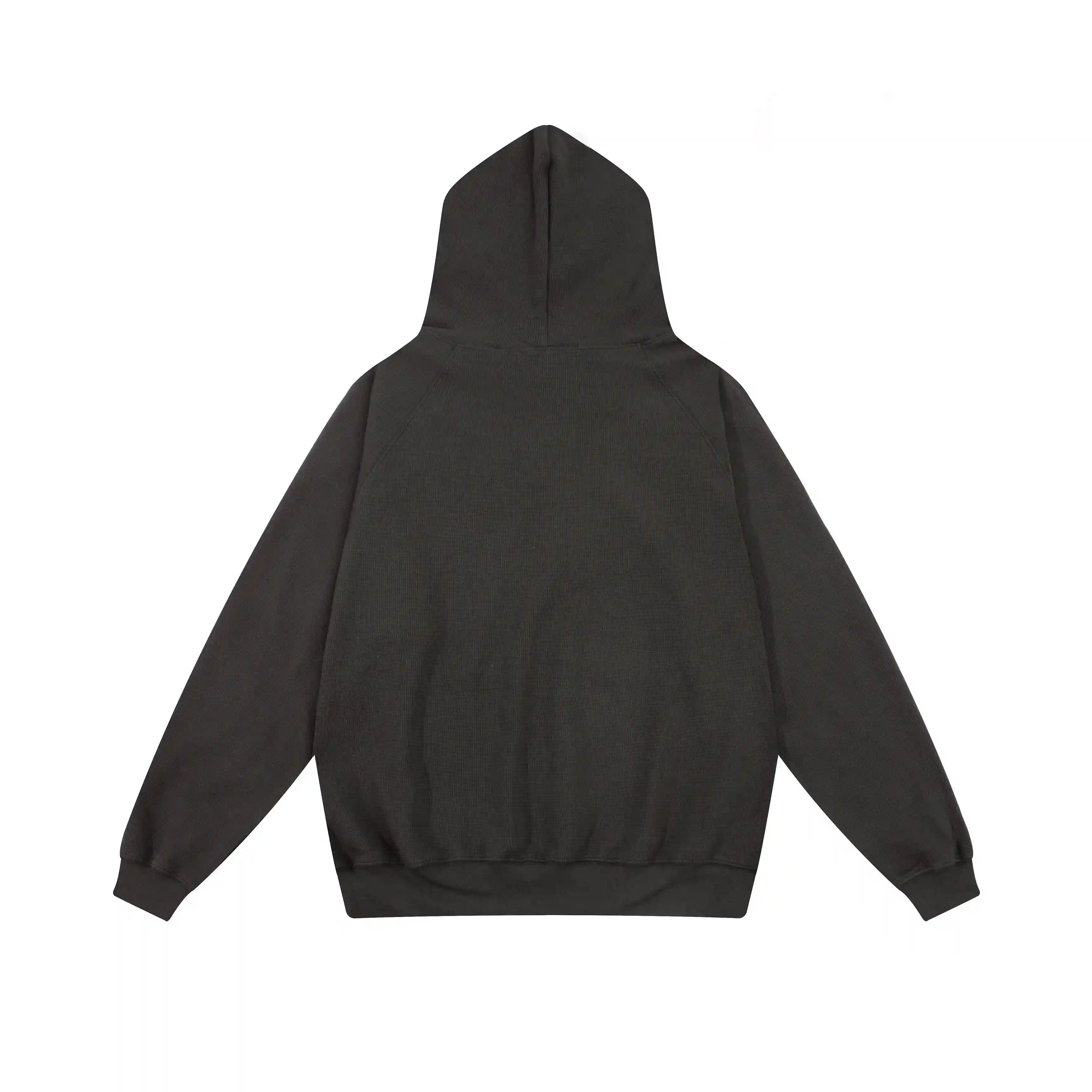 2 Pc Hooded Pure FOG ESSENTIALS Clothing Black Long Sleeve Tracksuit 4