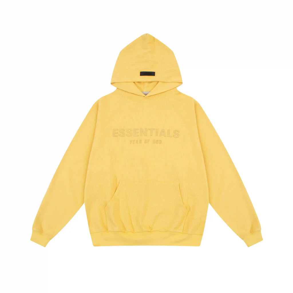 2 Pcs FOG Pure Hooded ESSENTIALS Clothing Garden Yellow Long Sleeve Tracksuit 3