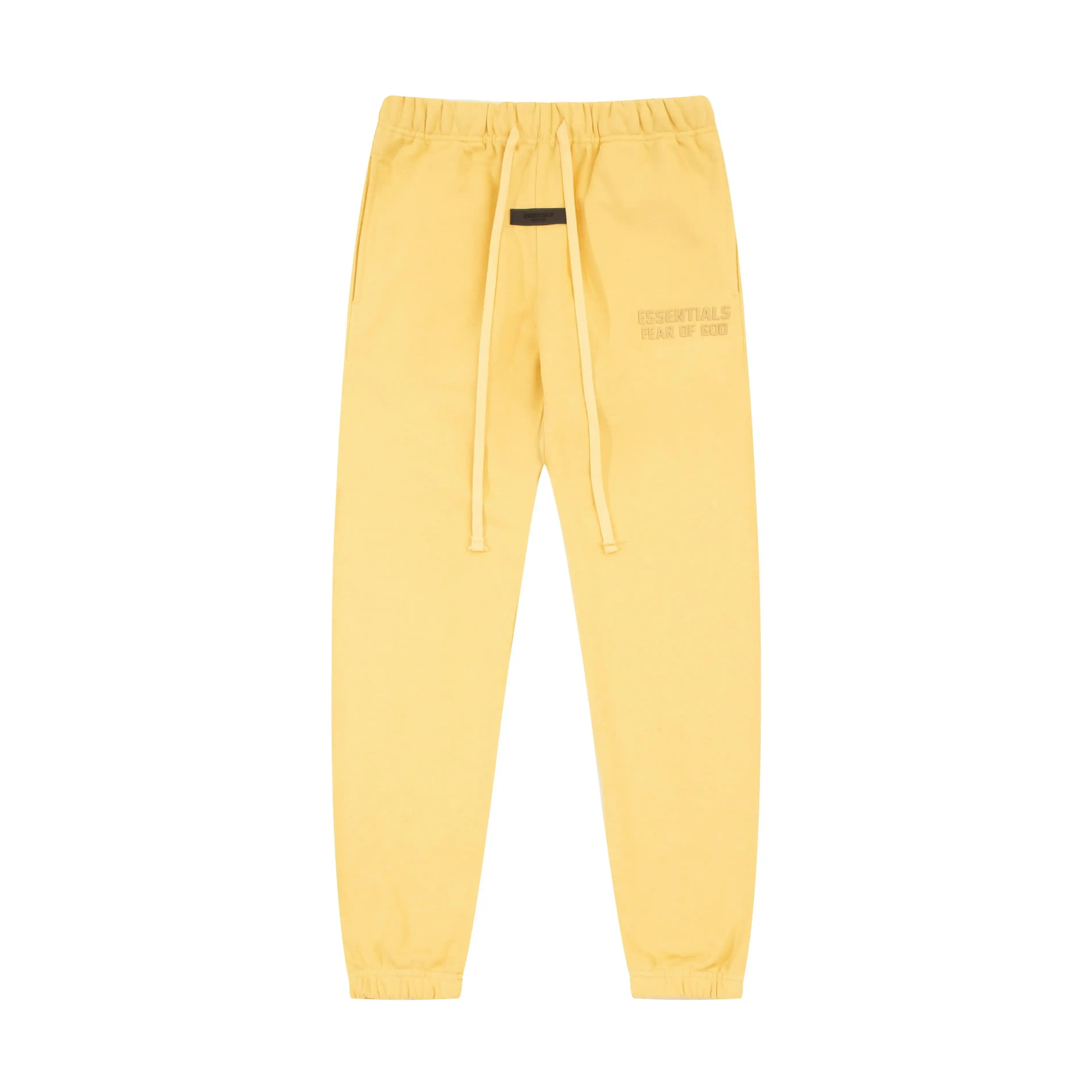 2 Pcs FOG Pure Hooded ESSENTIALS Clothing Garden Yellow Long Sleeve Tracksuit 5