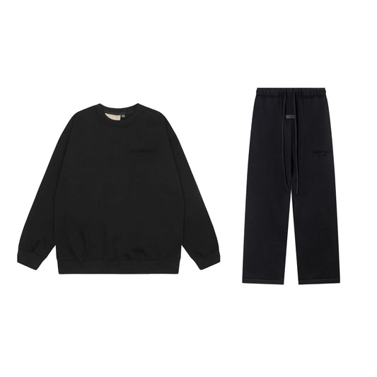 Essentials Black Fleece Everyday Tracksuit – Casual Comfort Set