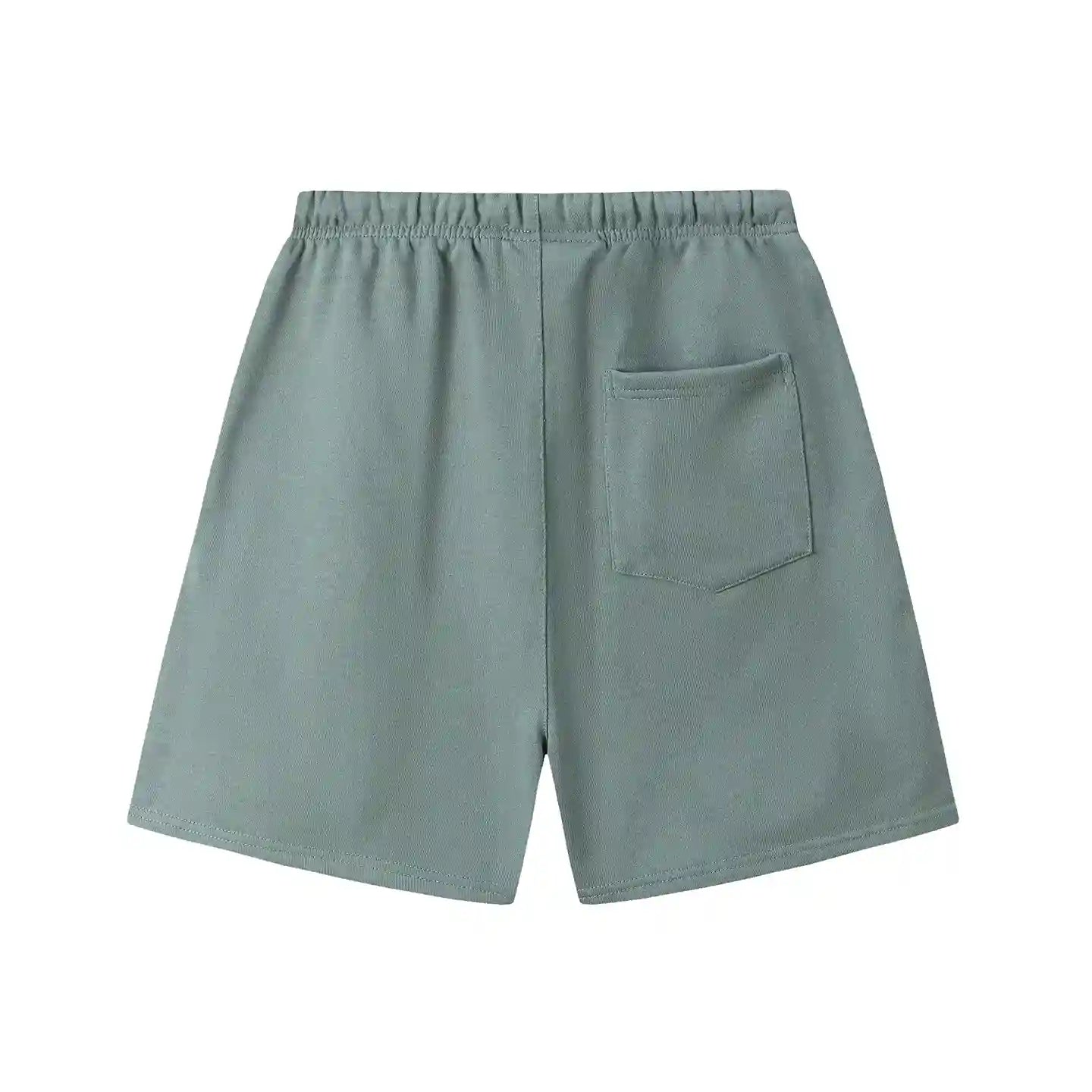 Fear of God Essentials Dawn shorts in beige fleece with tonal logo and relaxed silhouette