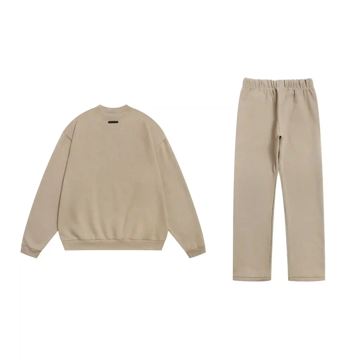 Essentials Tracksuit Light Sand Dune Script Crewneck Set