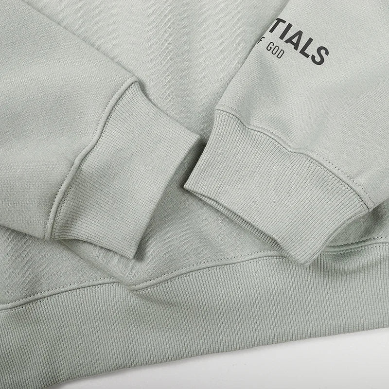 Cement Gray Essentials Sweatshirt, Clean Streetwear Fit