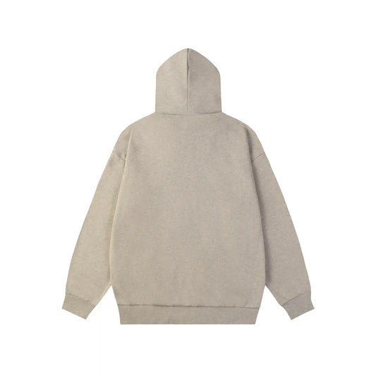 essentials heathered grey hoodie soft fleece pullover casual