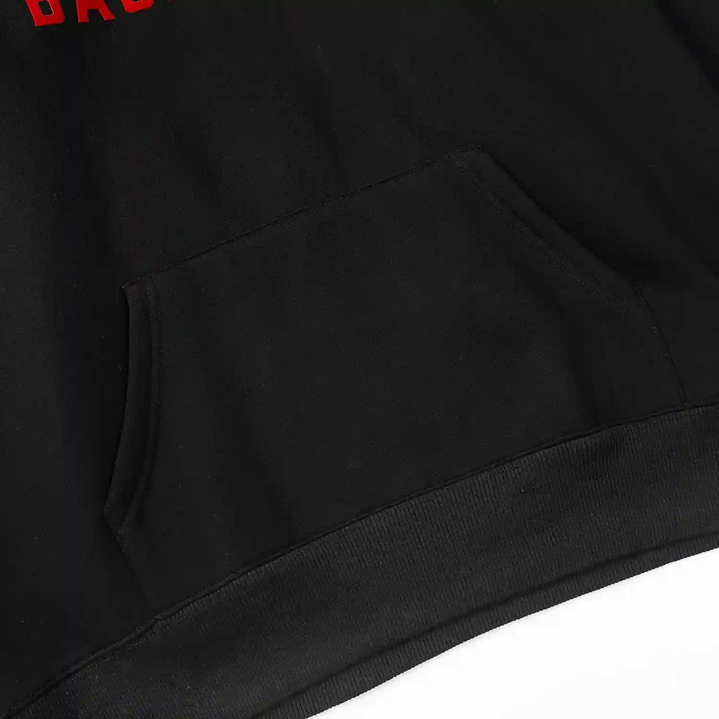 Fear of God ESSENTIALS Signature Baseball Black Red Hoodie
