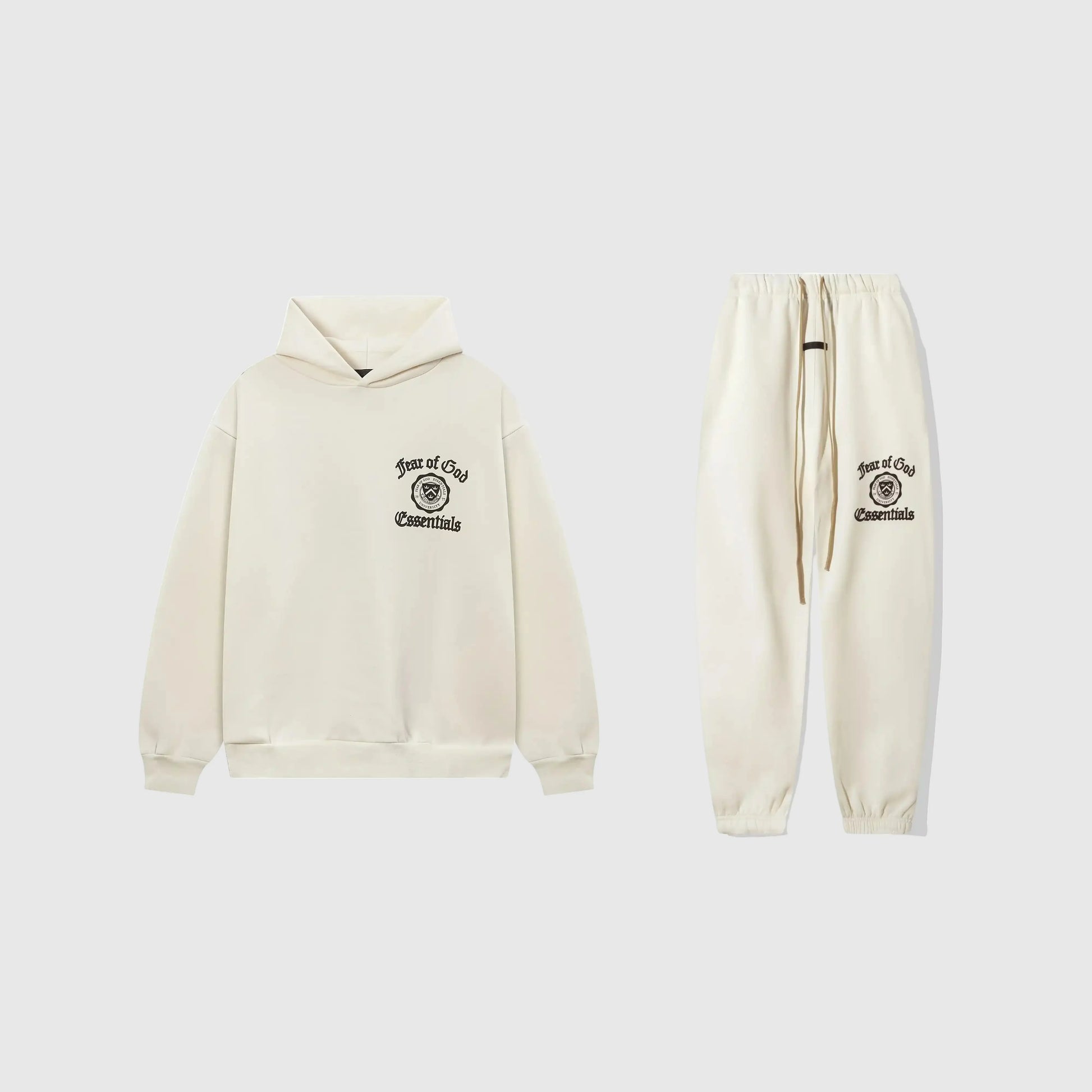 Essentials cloud dance everyday fleece tracksuit set with relaxed fit by Fear Of God