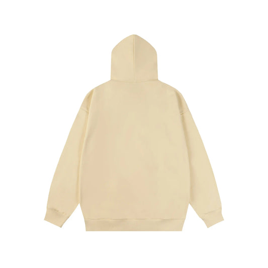 Essentials Calm Shell hoodie back view relaxed fit heavyweight core fleece