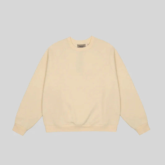 essentials light cream sweatshirt relaxed fit streetwear