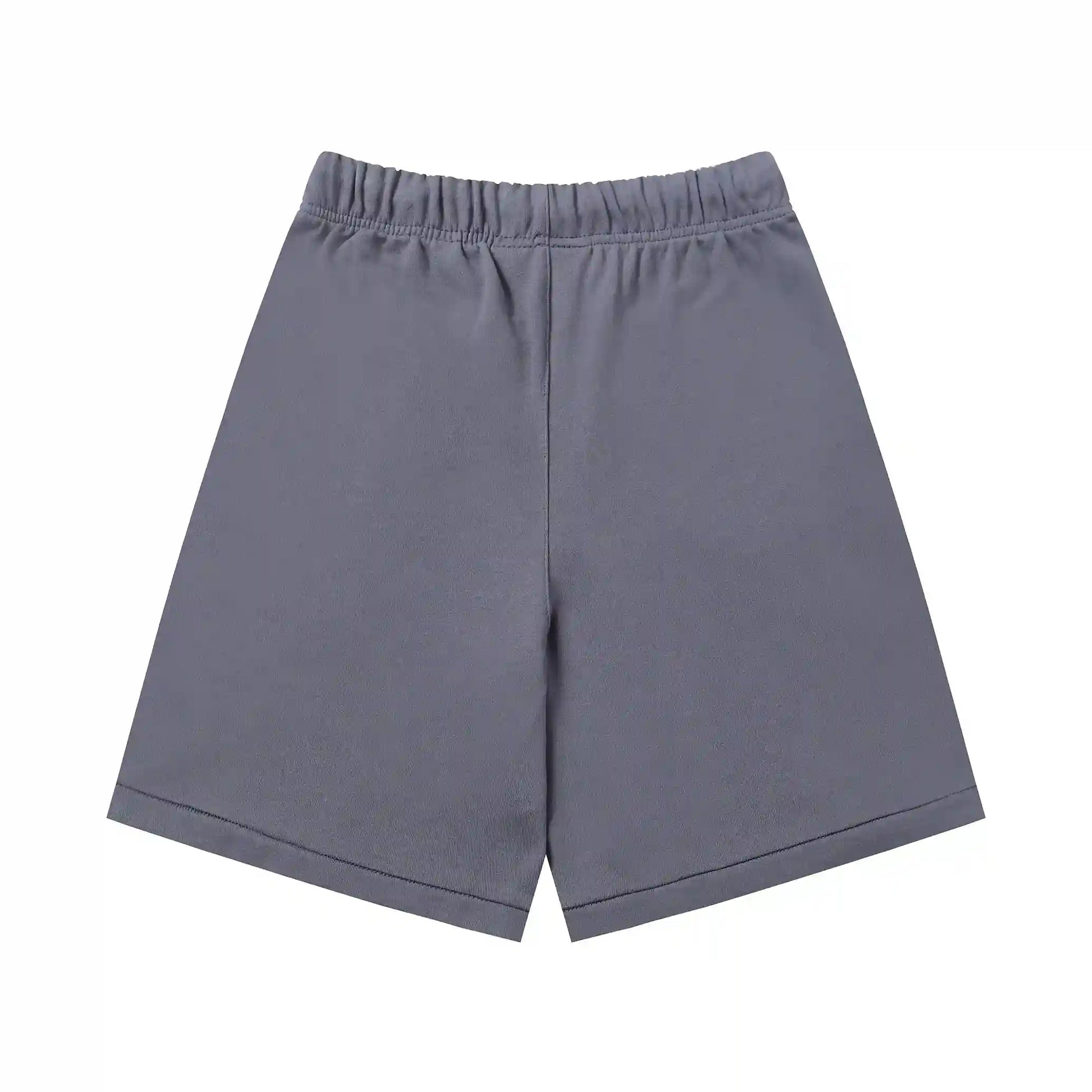 Fear of God Essentials Pastel Purple fleece shorts relaxed fit side view