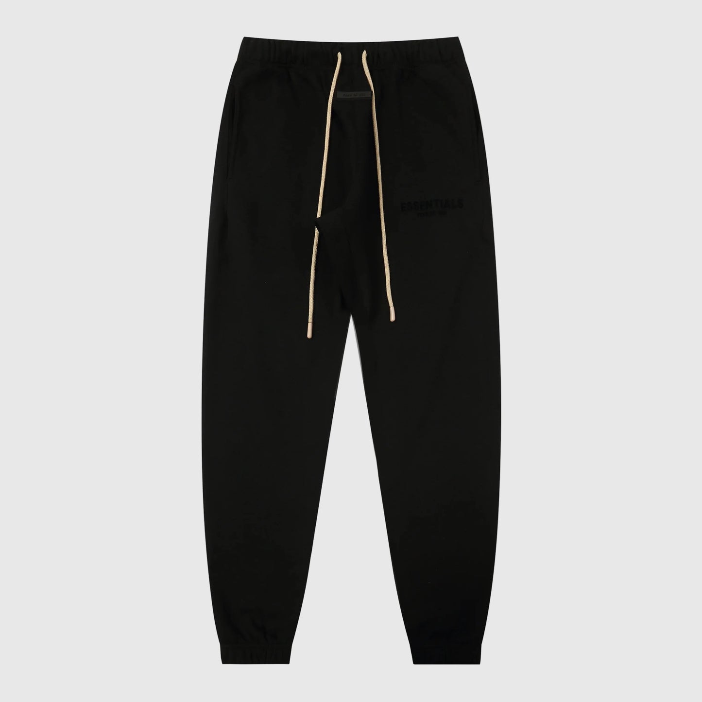 Premium fleece fabric detail on black sweatpants by Fear of God