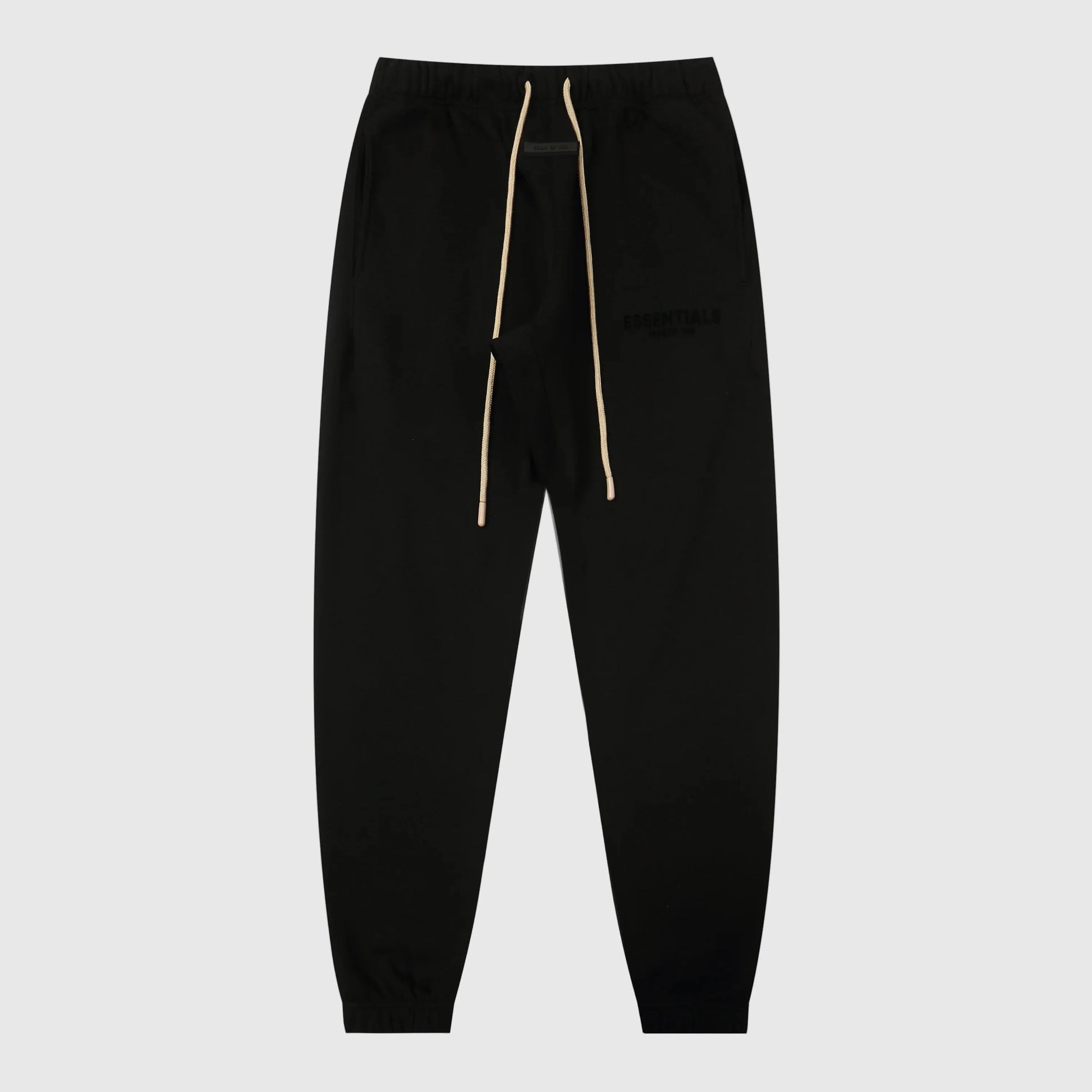 Premium fleece fabric detail on black sweatpants by Fear of God