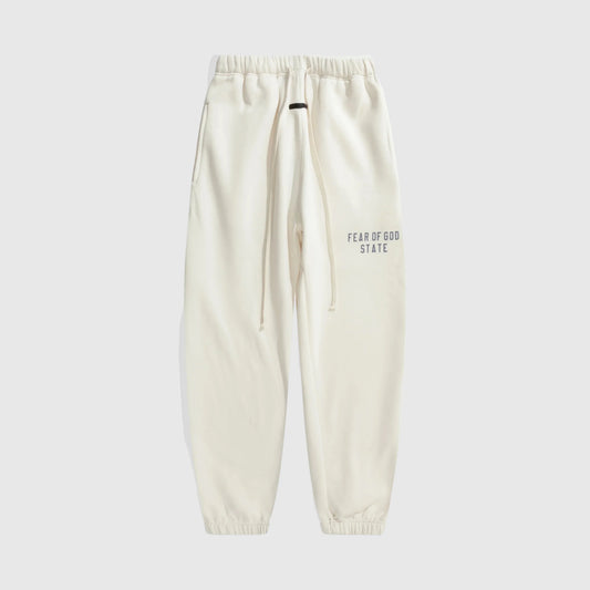 Essentials cloud dance refined fleece sweatpants by Fear of God front view
