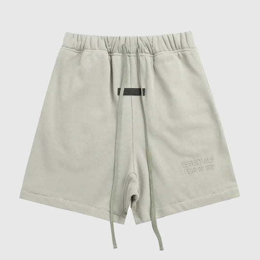 Essentials light cream relaxed shorts by Fear of God lounge day
