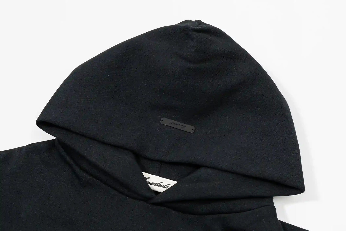 Fear of God Essentials Black Hoodie | Monochrome Essentials Hoodie