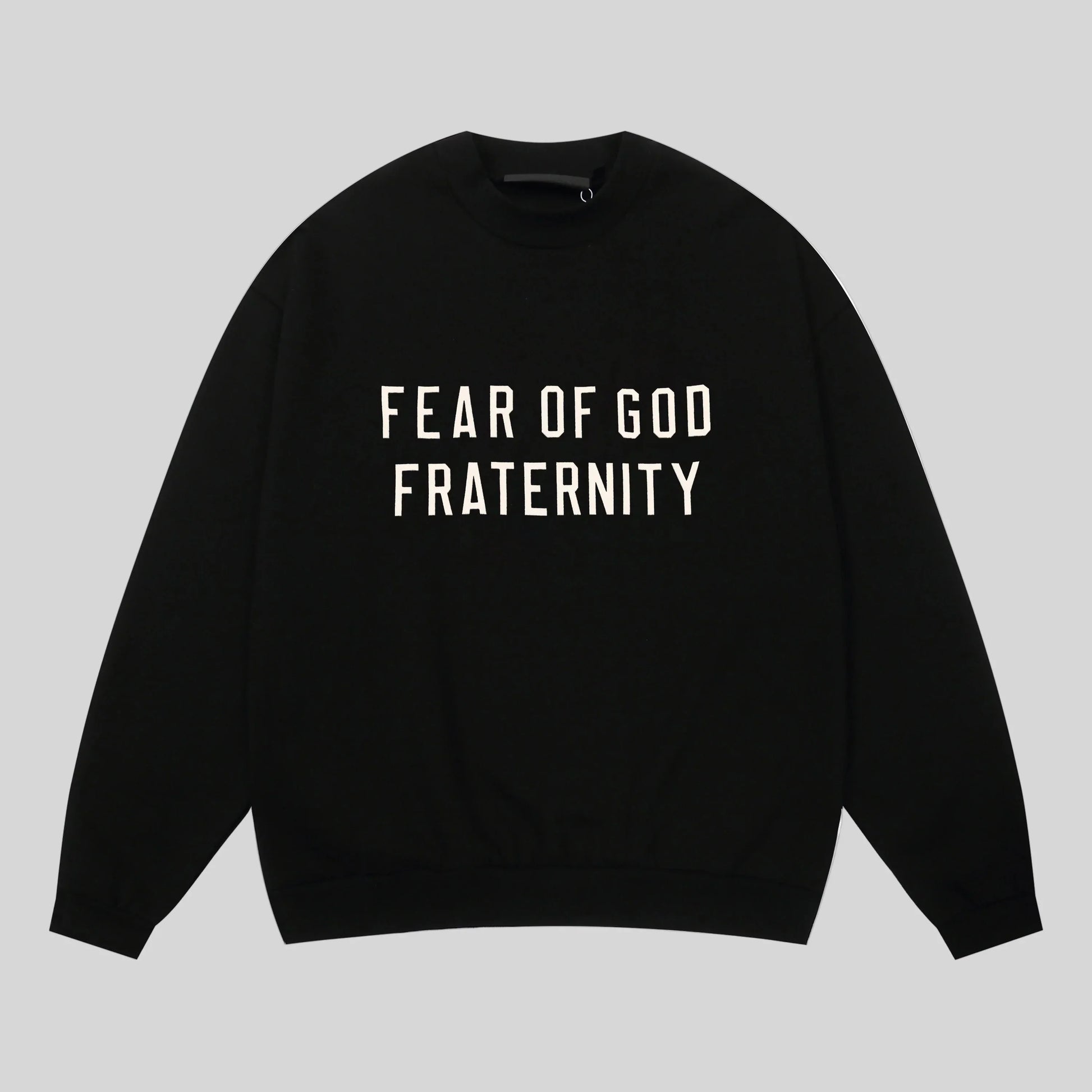 essentials black sweatshirt relaxed fit streetwear
