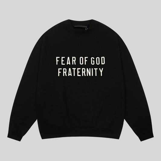 essentials black sweatshirt relaxed fit streetwear
