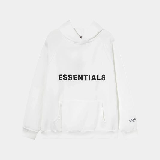 essentials white hoodie relaxed fit streetwear