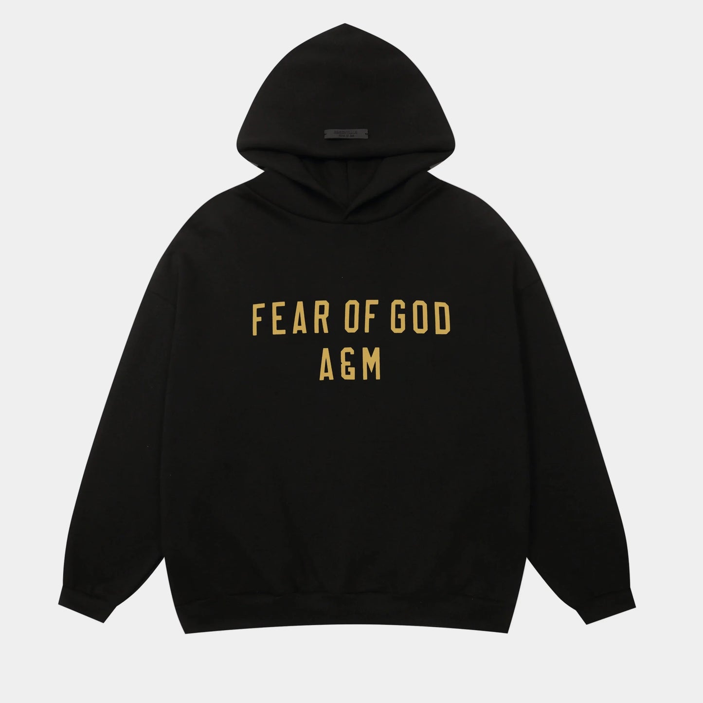 essentials black hoodie relaxed fit streetwear
