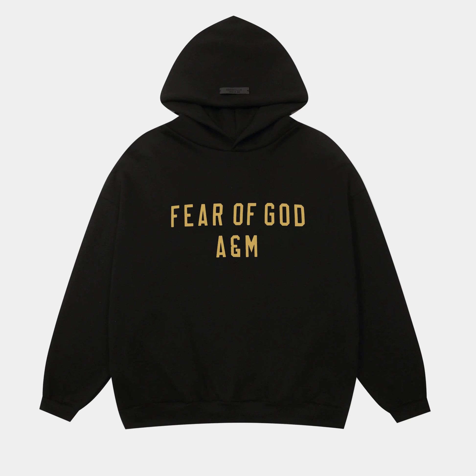 essentials black hoodie relaxed fit streetwear