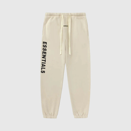Essentials light cream everyday fleece sweatpants by Fear of God front view