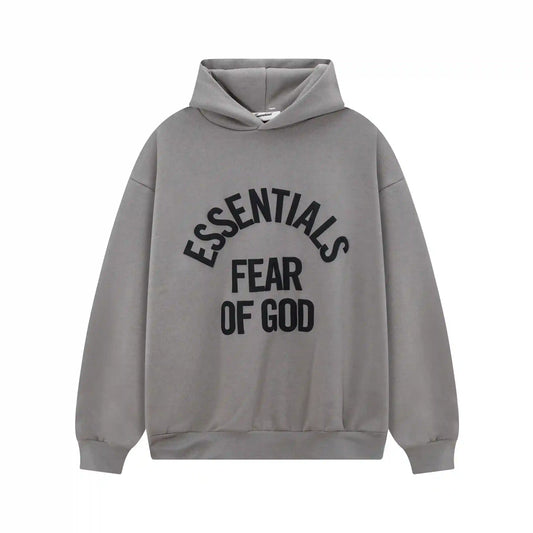 Fear of God Essentials Gray Hoodie | Signature Grey Pullover Essentials Hoodie